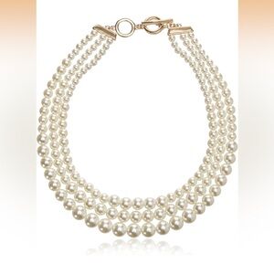 Anne Klein Triple Strand Pearl Necklace